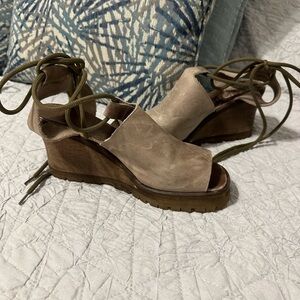 Moda In Pelle lace up wedges